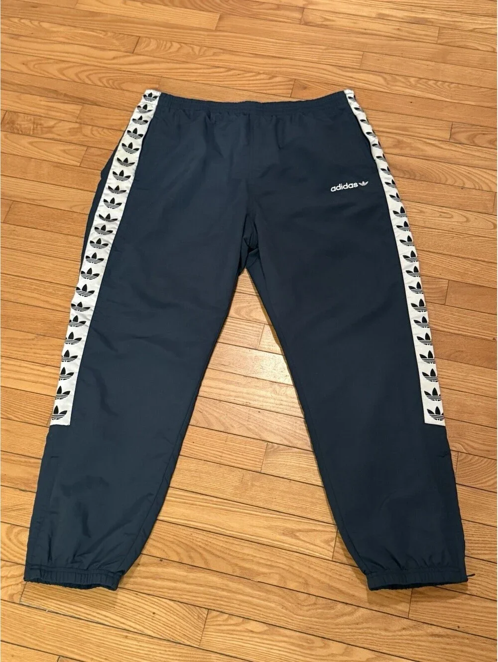 adidas Originals TNT Trefoil Tape Ankle Zip Track Pants Men XL Green Y2K